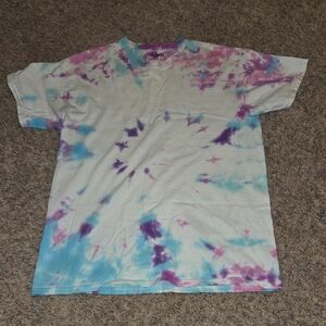 Gildan Womens Size M  Tie-Dye Tee in Purple and Aqua